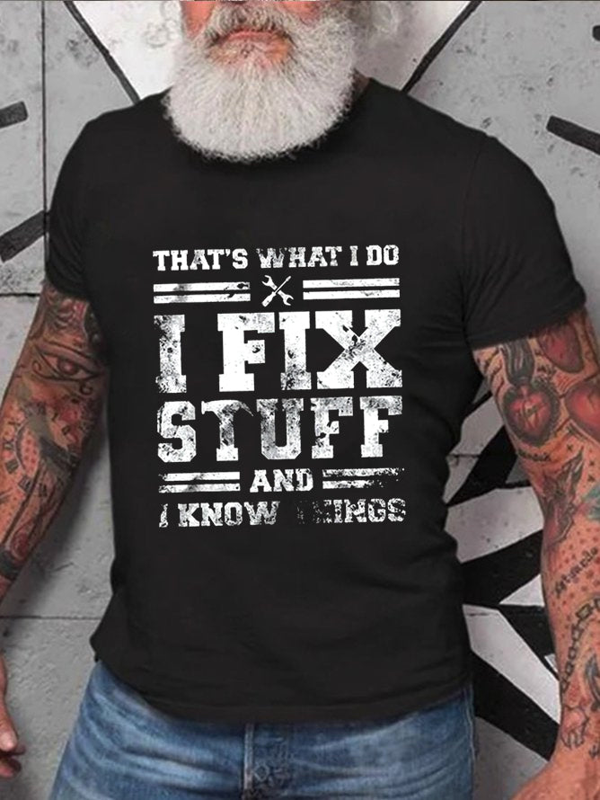 That's What I Do Fix Stuff And Know Things Funny - Adult & Kids T-Shirts, Sweatshirts & Hoodies apparel design preview 5