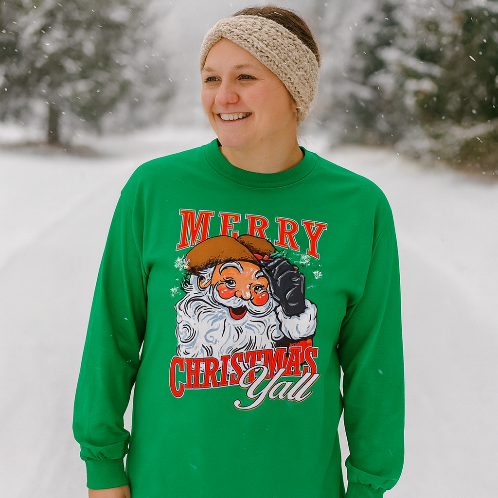 Girlie Girl Originals Merry Christmas Santa Holiday - Adult & Kids T-Shirts, Sweatshirts & Hoodies apparel design preview 1
