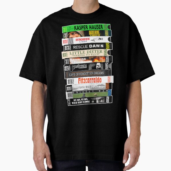 Werner Herzog VHS Movies Filmography Stack - Adult & Kids T-Shirts, Sweatshirts & Hoodies apparel design preview 1