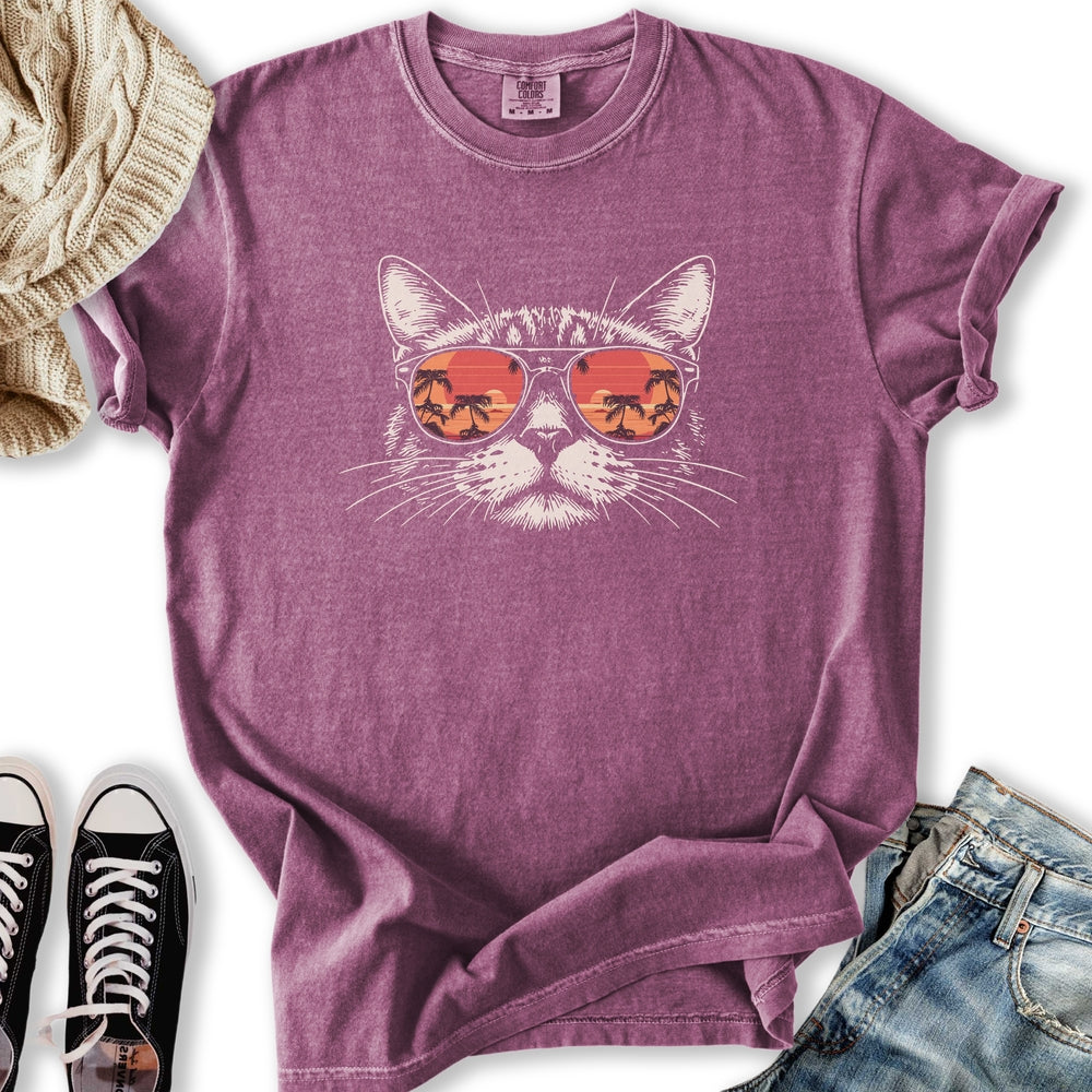 Sunset Cat - Adult & Kids T-Shirts, Sweatshirts & Hoodies apparel design preview 2