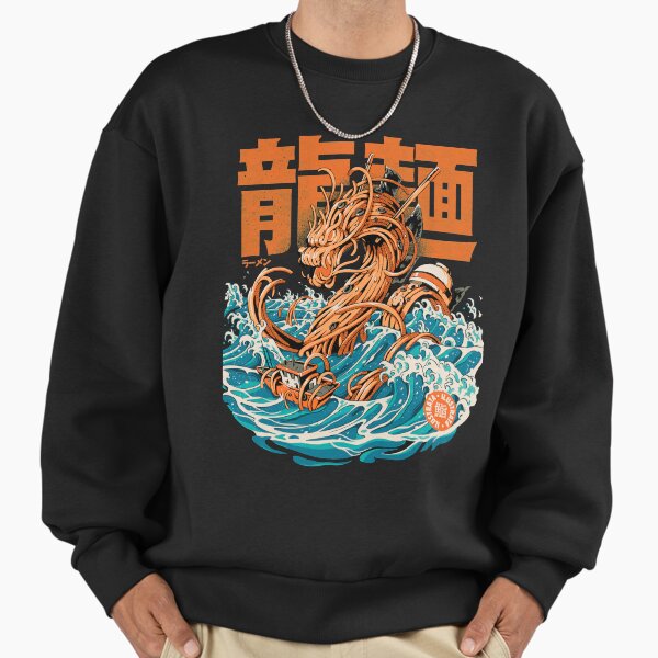 Black Great Ramen Dragon off Kanagawa - Adult & Kids T-Shirts, Sweatshirts & Hoodies apparel design preview 1