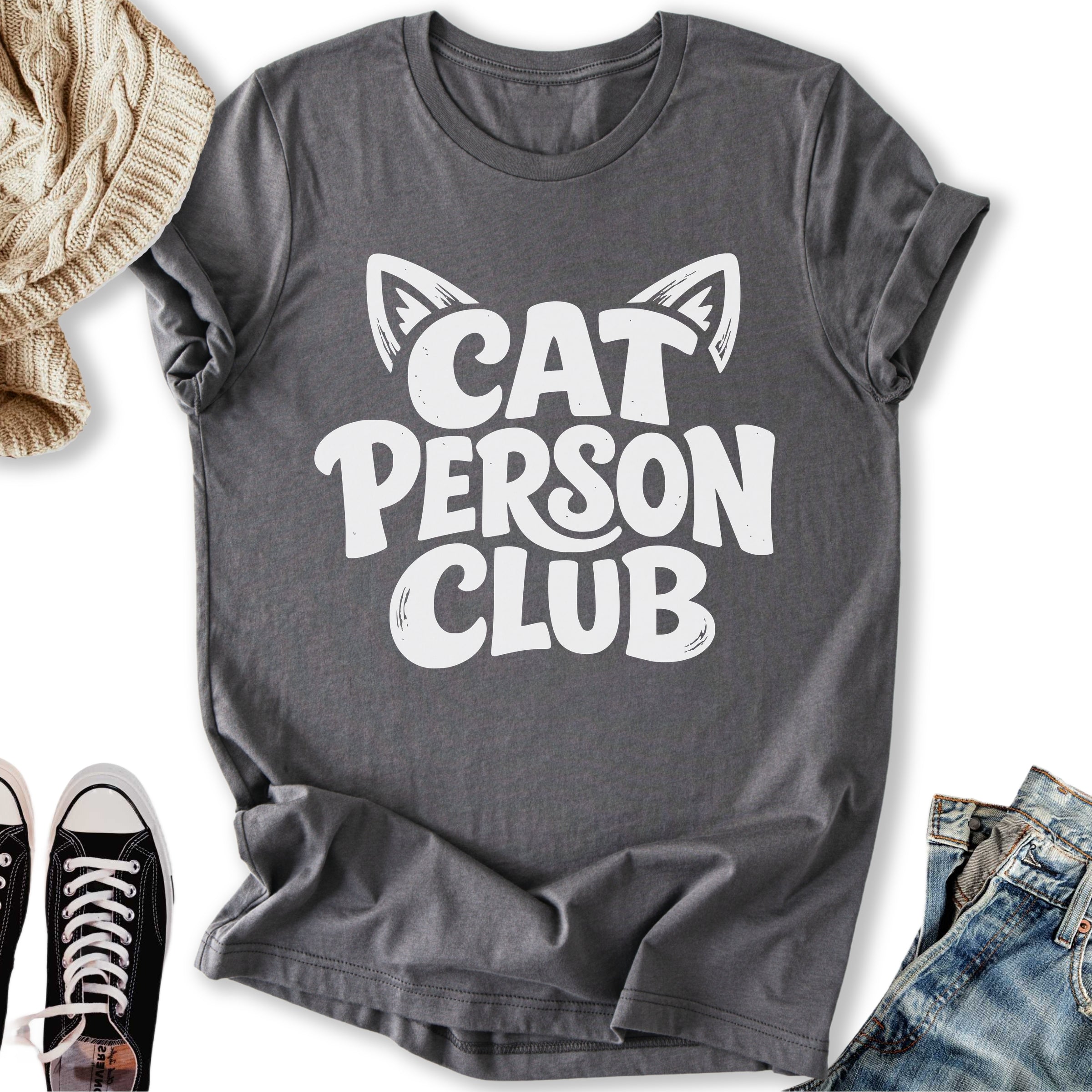 Cat Person Club - Adult & Kids T-Shirts, Sweatshirts & Hoodies apparel design preview 2
