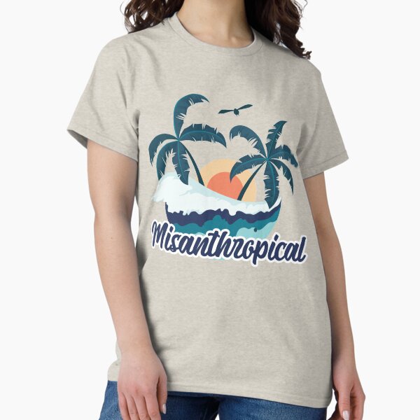 Misanthropical Palms Summer Design for introvert - Adult & Kids T-Shirts, Sweatshirts & Hoodies apparel design preview 1