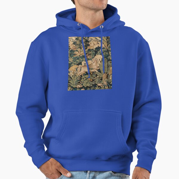 FANTASTIC ANIMALS AND HORSES IN WOODLAND Blue Green - Adult & Kids T-Shirts, Sweatshirts & Hoodies apparel design preview 1