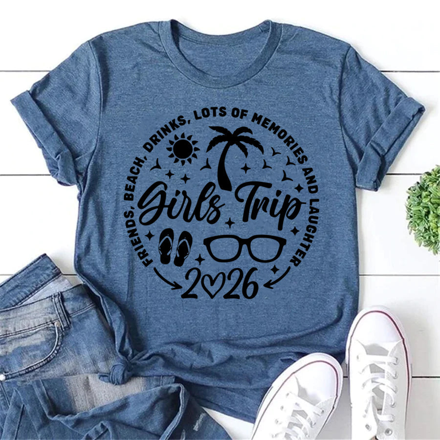 Girl's Trip 2026 Letter Print Women Slogan - Adult & Kids T-Shirts, Sweatshirts & Hoodies apparel design preview 1