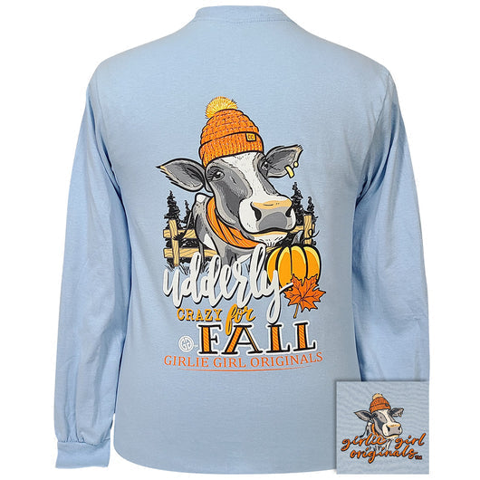 Girlie Girl Originals Udderly Crazy Fall Cow - Adult & Kids T-Shirts, Sweatshirts & Hoodies apparel design preview 2