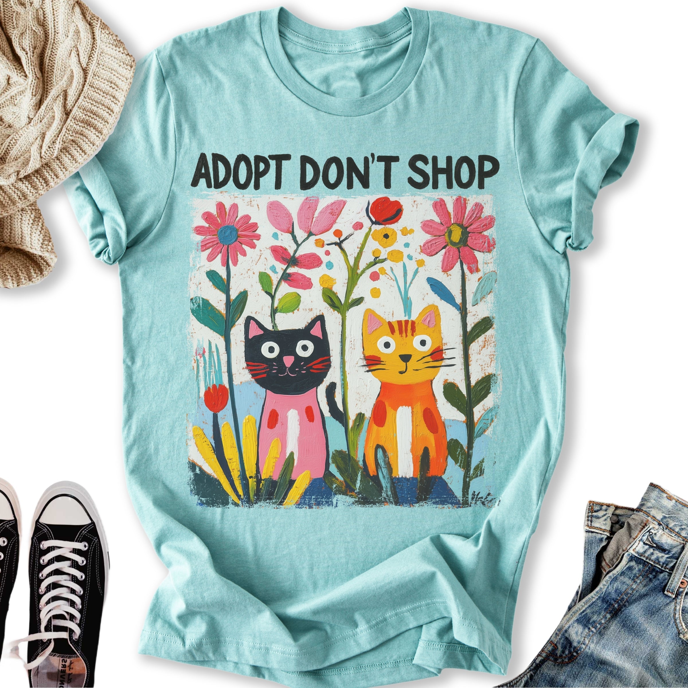 Adopt Don't Shop - Adult & Kids T-Shirts, Sweatshirts & Hoodies apparel design preview 2