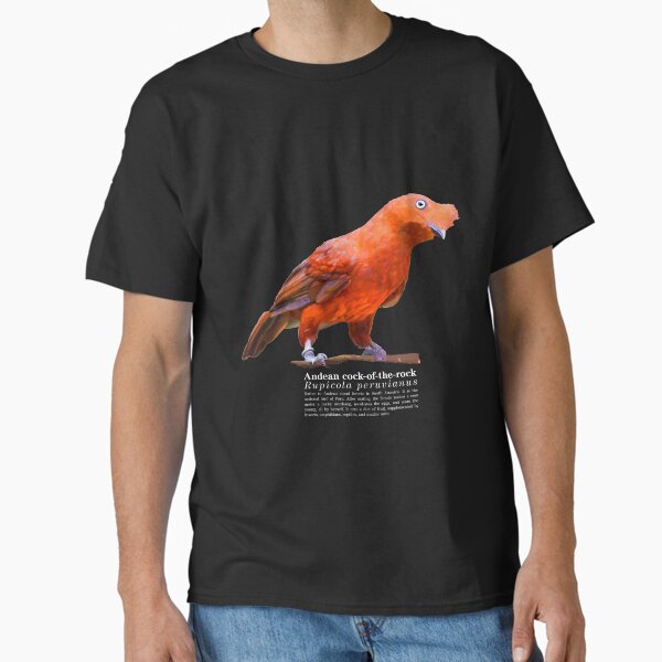 Andean cock-of-the-rock bird on the rocks - Adult & Kids T-Shirts, Sweatshirts & Hoodies apparel design preview 1