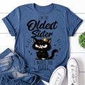 I'M The Oldest Sister Cat Print Women Slogan - Adult & Kids T-Shirts, Sweatshirts & Hoodies apparel design preview 1