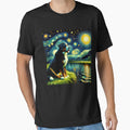 Starry Night Greater Swiss Mountain Dog Van Gogh - Adult & Kids T-Shirts, Sweatshirts & Hoodies apparel design preview 1