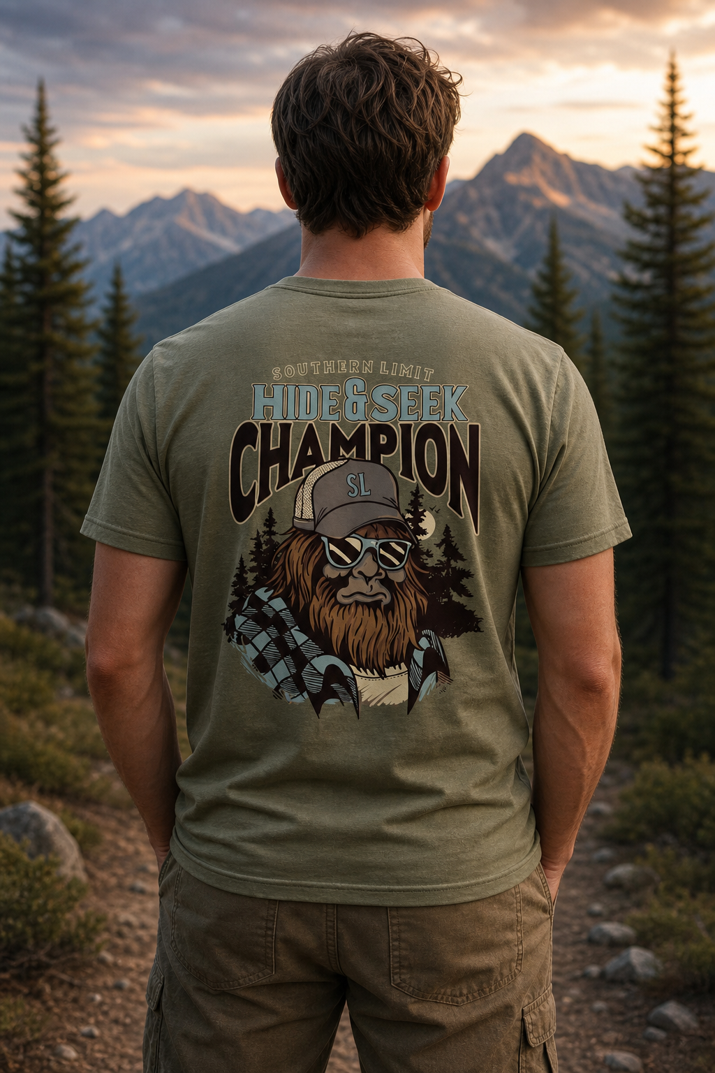 Southern Limit Sasquatch Champion - Adult & Kids T-Shirts, Sweatshirts & Hoodies apparel design preview 1