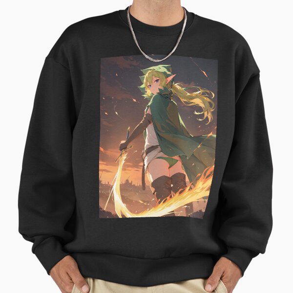 Ryuu Lion Danmachi Anime Girl Fantasy Elf Sword Fire - Adult & Kids T-Shirts, Sweatshirts & Hoodies apparel design preview 1