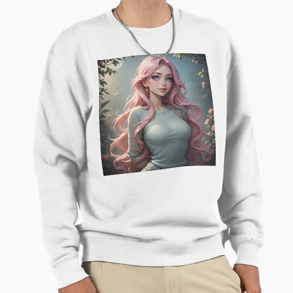 Cute Anime Girl Cozy Sweater Aesthetic Portrait - Adult & Kids T-Shirts, Sweatshirts & Hoodies apparel design preview 1