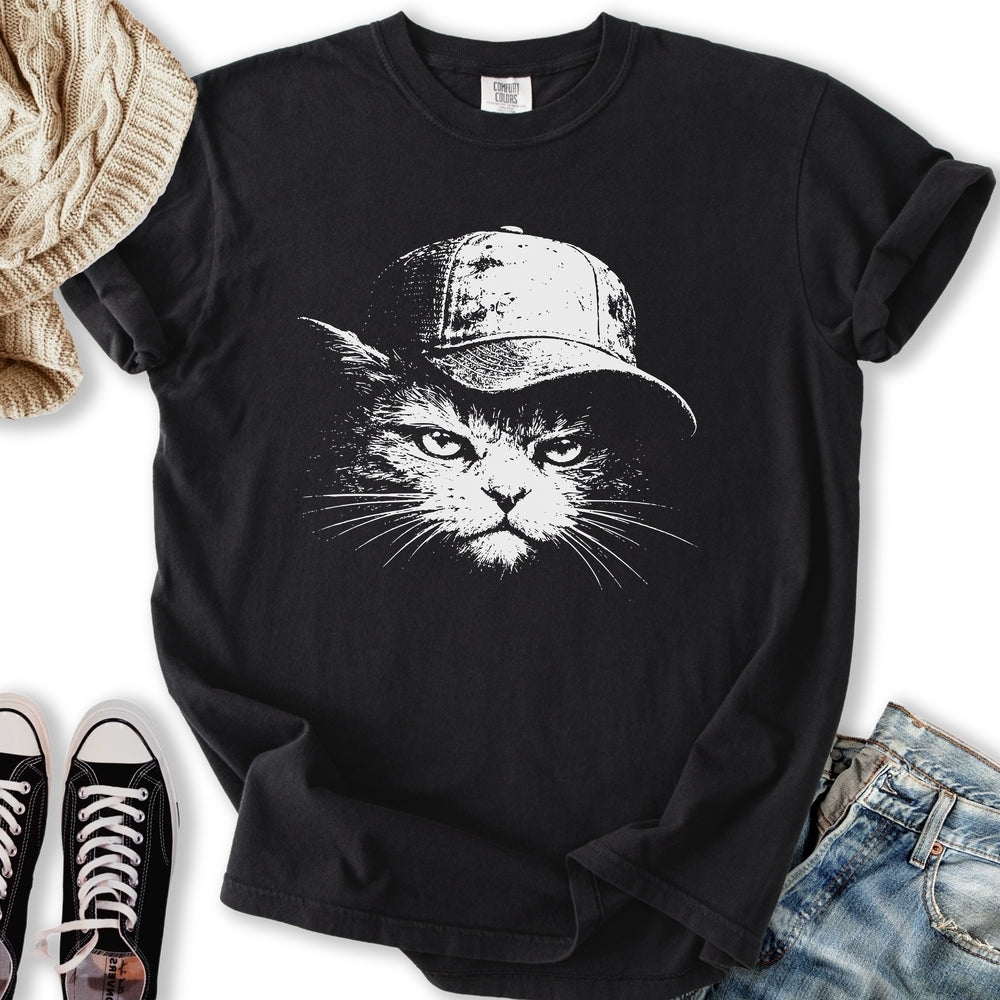 Trucker Cat - Adult & Kids T-Shirts, Sweatshirts & Hoodies apparel design preview 1
