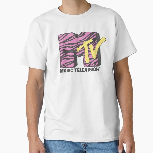MTV Music Television Pink Zebra Fill Logo - Adult & Kids T-Shirts, Sweatshirts & Hoodies apparel design preview 1