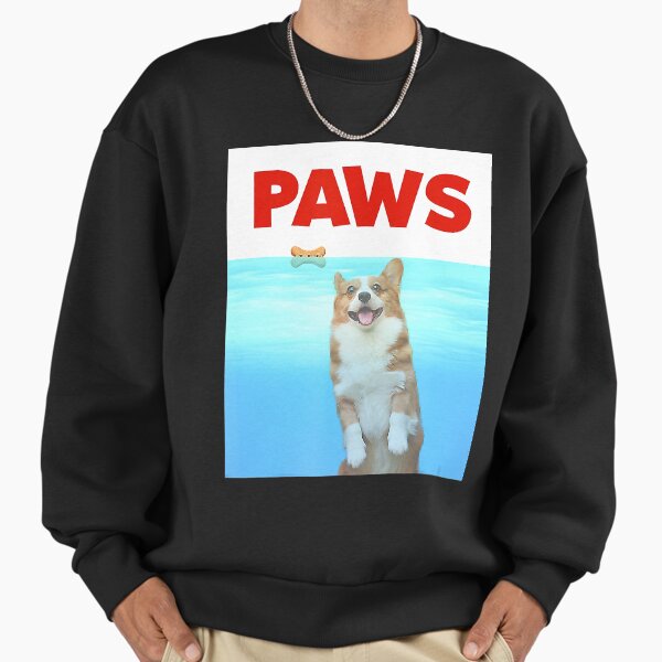 Paws Dog Parody 80s Corgi - Adult & Kids T-Shirts, Sweatshirts & Hoodies apparel design preview 1