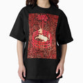 UNICORN AND GOTHIC FANTASY FLOWERS, RED FLORAL MOTIFS - Adult & Kids T-Shirts, Sweatshirts & Hoodies apparel design preview 1