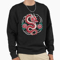 Red Chinese dragon with roses flowers ,Legendary - Adult & Kids T-Shirts, Sweatshirts & Hoodies apparel design preview 1