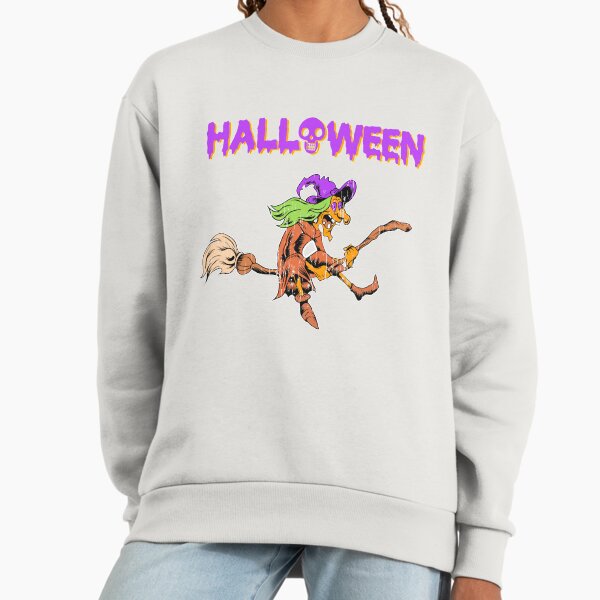 Halloween crazy Witch on Broom Holiday - Adult & Kids T-Shirts, Sweatshirts & Hoodies apparel design preview 1