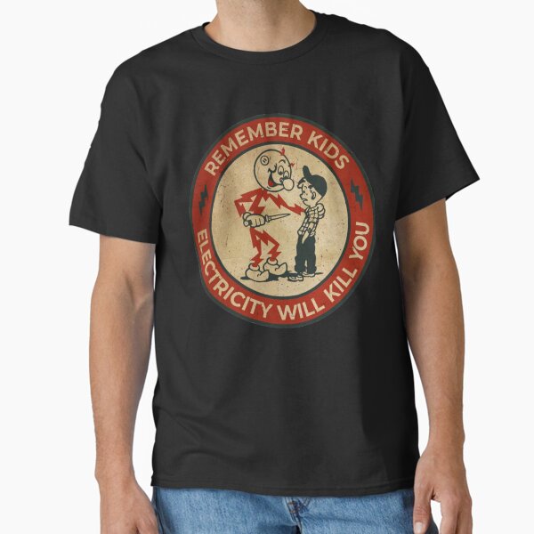 Electricity Will Kill You Kids Vintage - Adult & Kids T-Shirts, Sweatshirts & Hoodies apparel design preview 1
