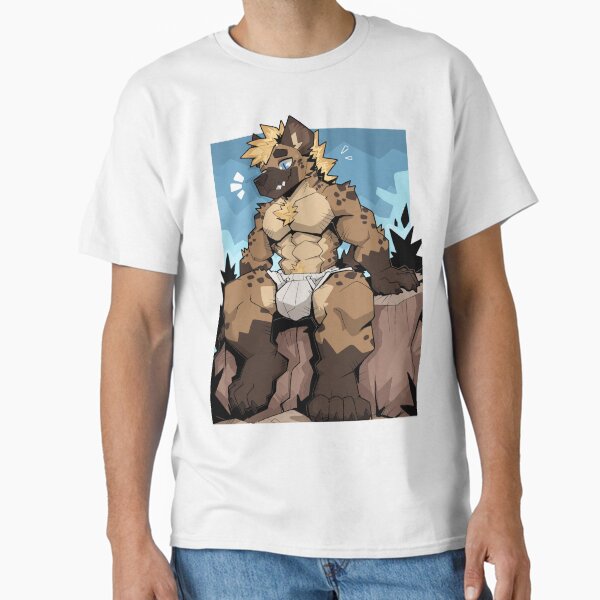 Muscular Spotted Hyena Sitting On A Rock - Adult & Kids T-Shirts, Sweatshirts & Hoodies apparel design preview 1