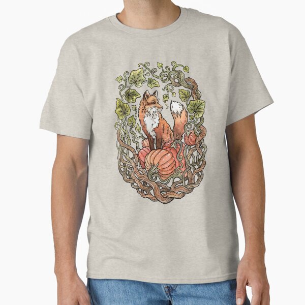 Autumn Fox Fall Nature Watercolor Art - Adult & Kids T-Shirts, Sweatshirts & Hoodies apparel design preview 1