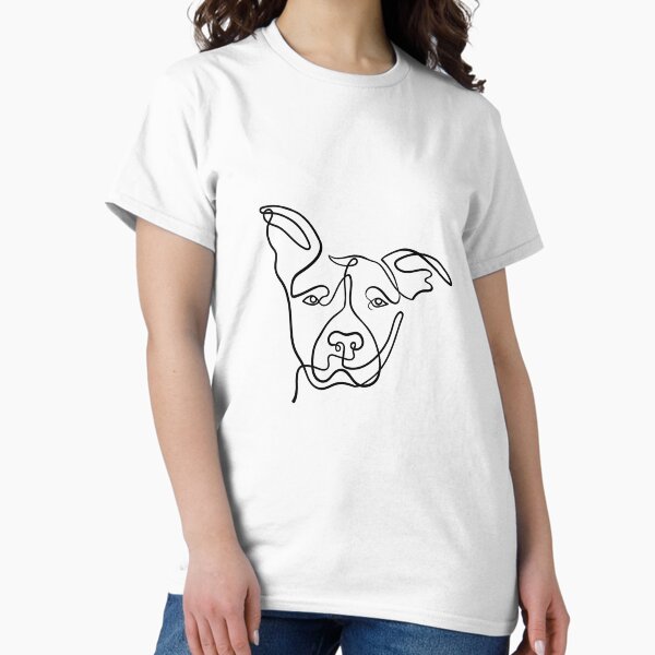 Single Line Pitbull - Adult & Kids T-Shirts, Sweatshirts & Hoodies apparel design preview 1
