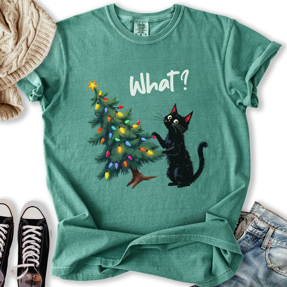 Black Cat What - Adult & Kids T-Shirts, Sweatshirts & Hoodies apparel design preview 1