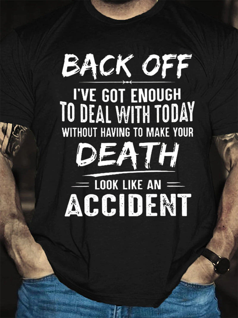 Men's Back Off I've Got Enough To Deal With Today - Adult & Kids T-Shirts, Sweatshirts & Hoodies apparel design preview 4