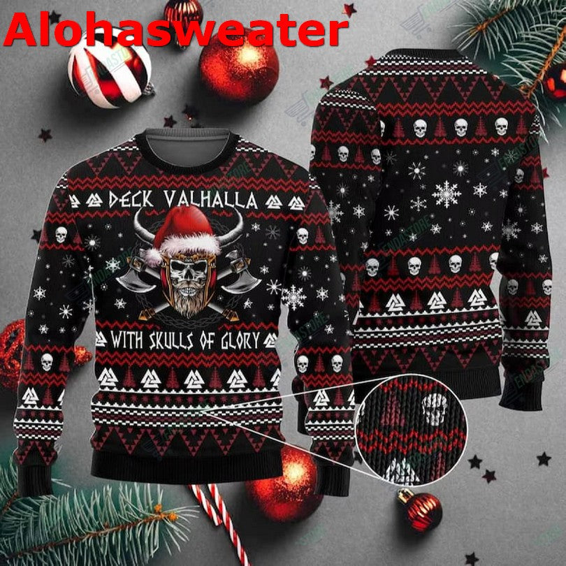 Deck The Hall Pickleball Santa Ugly Christmas Sweater product image 5