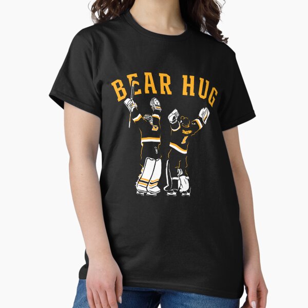 Bruins Goalie Bear Hug - Adult & Kids T-Shirts, Sweatshirts & Hoodies apparel design preview 1