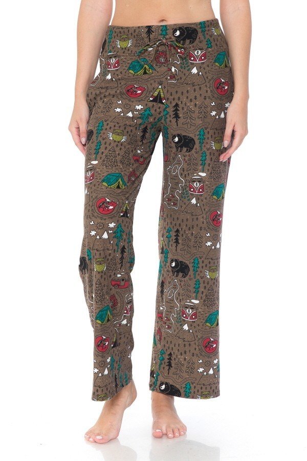 Camping Bear Print Comfortable Soft Lounge Pajama - Adult & Kids T-Shirts, Sweatshirts & Hoodies apparel design preview 1