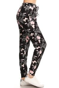Floral Butterfly Print Soft Lounge Jogger Pants - Adult & Kids T-Shirts, Sweatshirts & Hoodies apparel design preview 1