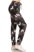 Black White Gray Horse Print Soft Lounge Jogger Pants - Adult & Kids T-Shirts, Sweatshirts & Hoodies apparel design preview 1