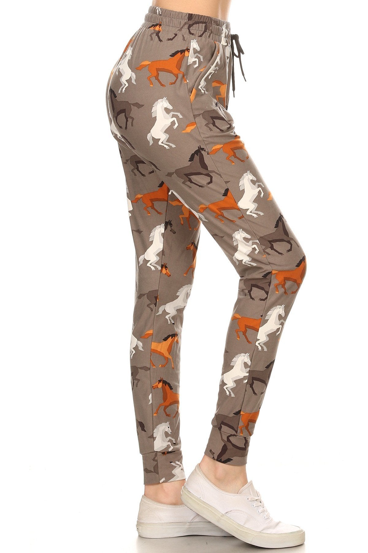 Horse Print Soft Lounge Jogger Pants - Adult & Kids T-Shirts, Sweatshirts & Hoodies apparel design preview 2