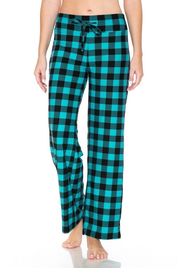 Turquoise Black Checkered Comfortable Soft Lounge - Adult & Kids T-Shirts, Sweatshirts & Hoodies apparel design preview 1