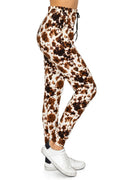 Brown Cow Print Soft Lounge Jogger Pants - Adult & Kids T-Shirts, Sweatshirts & Hoodies apparel design preview 1