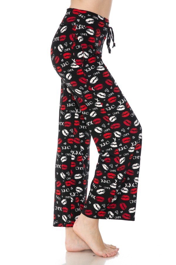 XOXO Lips Print Comfortable Soft Lounge Pajama Pants - Adult & Kids T-Shirts, Sweatshirts & Hoodies apparel design preview 1
