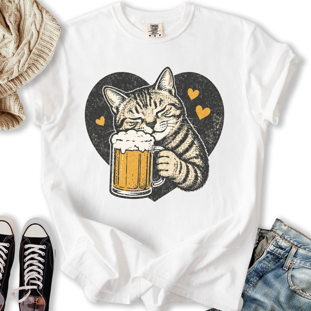 Beer Lovin Cat - Adult & Kids T-Shirts, Sweatshirts & Hoodies apparel design preview 2