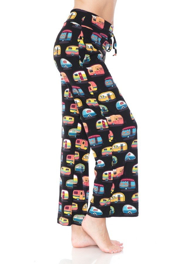 Camper Print Comfortable Soft Lounge Pajama Pants - Adult & Kids T-Shirts, Sweatshirts & Hoodies apparel design preview 2
