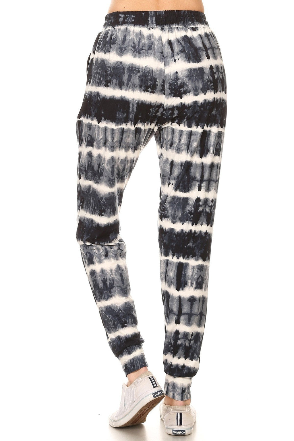 Blue White Tie Dye Print Soft Lounge Jogger Pants - Adult & Kids T-Shirts, Sweatshirts & Hoodies apparel design preview 2
