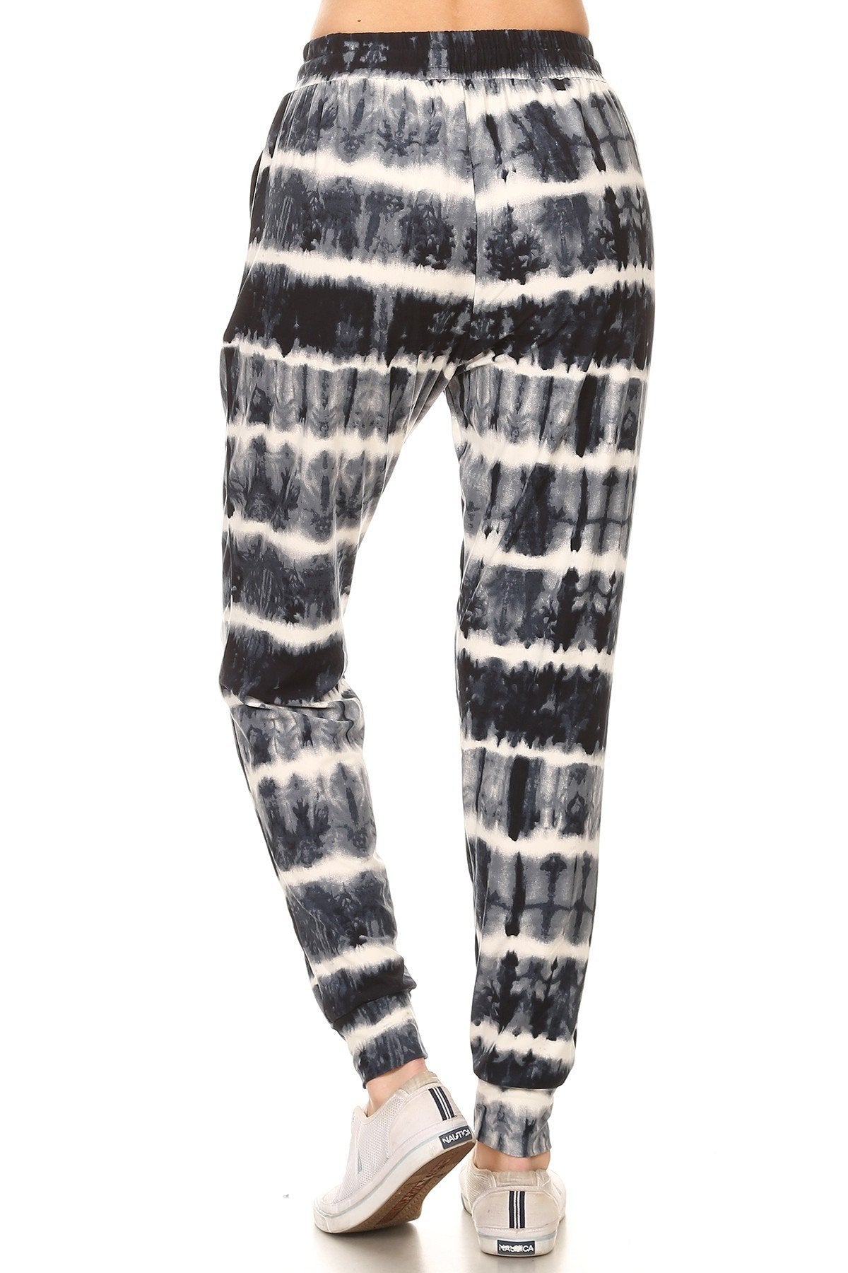 Blue White Tie Dye Print Soft Lounge Jogger Pants - Adult & Kids T-Shirts, Sweatshirts & Hoodies apparel design preview 2