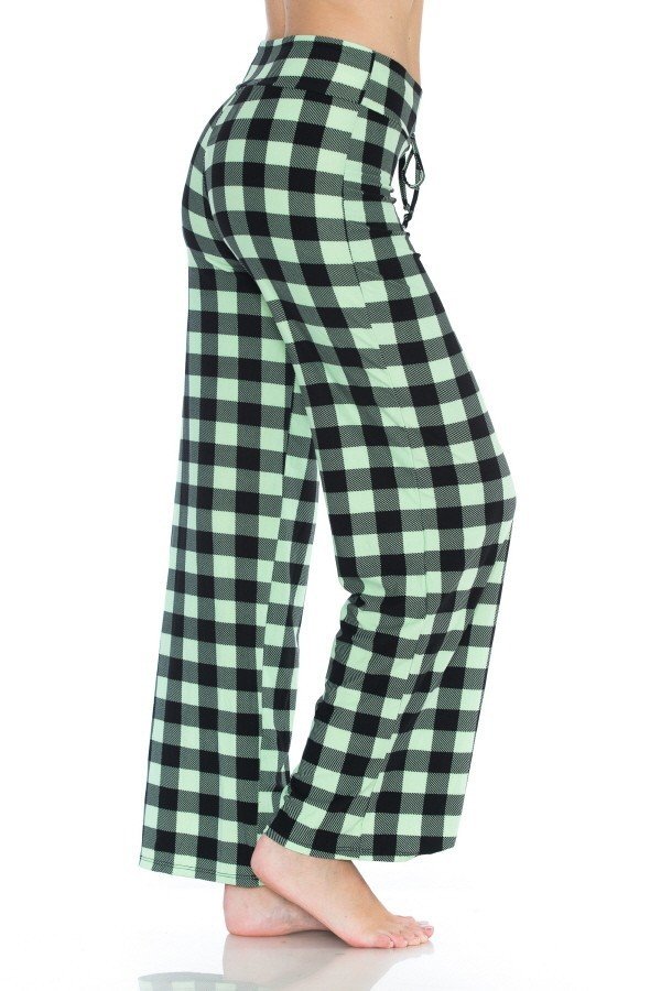 Green Checkered Print Comfortable Soft Lounge Pajama - Adult & Kids T-Shirts, Sweatshirts & Hoodies apparel design preview 2