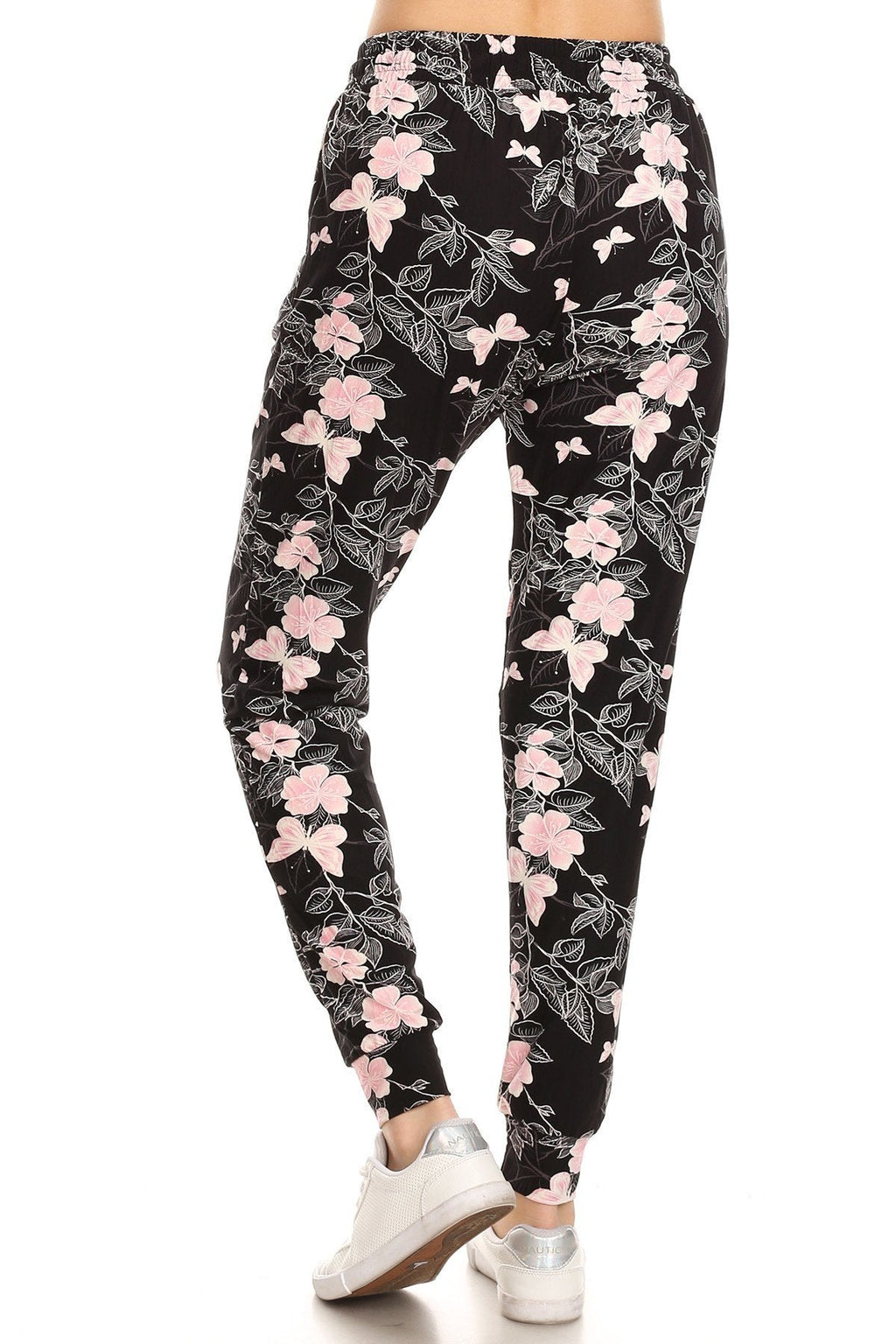 Floral Butterfly Print Soft Lounge Jogger Pants - Adult & Kids T-Shirts, Sweatshirts & Hoodies apparel design preview 2