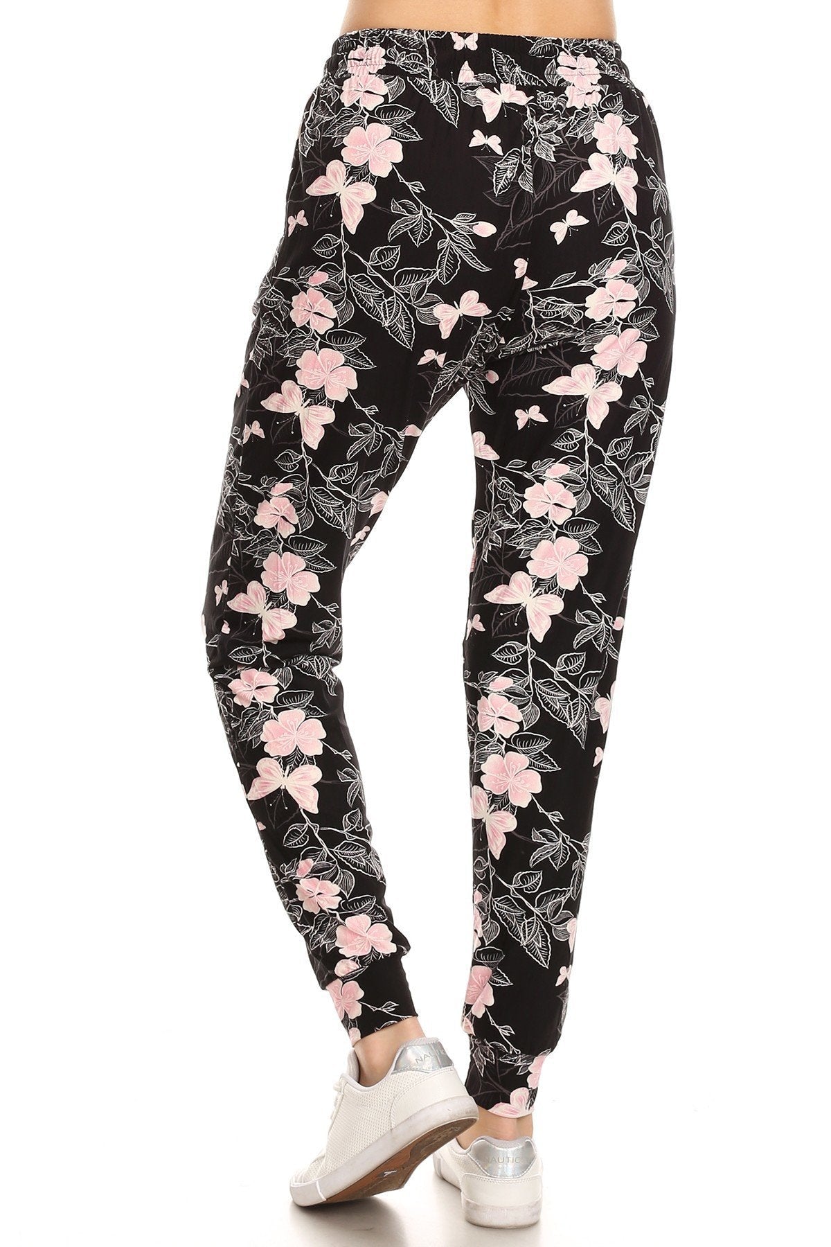 Floral Butterfly Print Soft Lounge Jogger Pants - Adult & Kids T-Shirts, Sweatshirts & Hoodies apparel design preview 2
