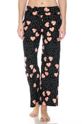 Pink Heart Print Soft Lounge Pajama Pants - Adult & Kids T-Shirts, Sweatshirts & Hoodies apparel design preview 1