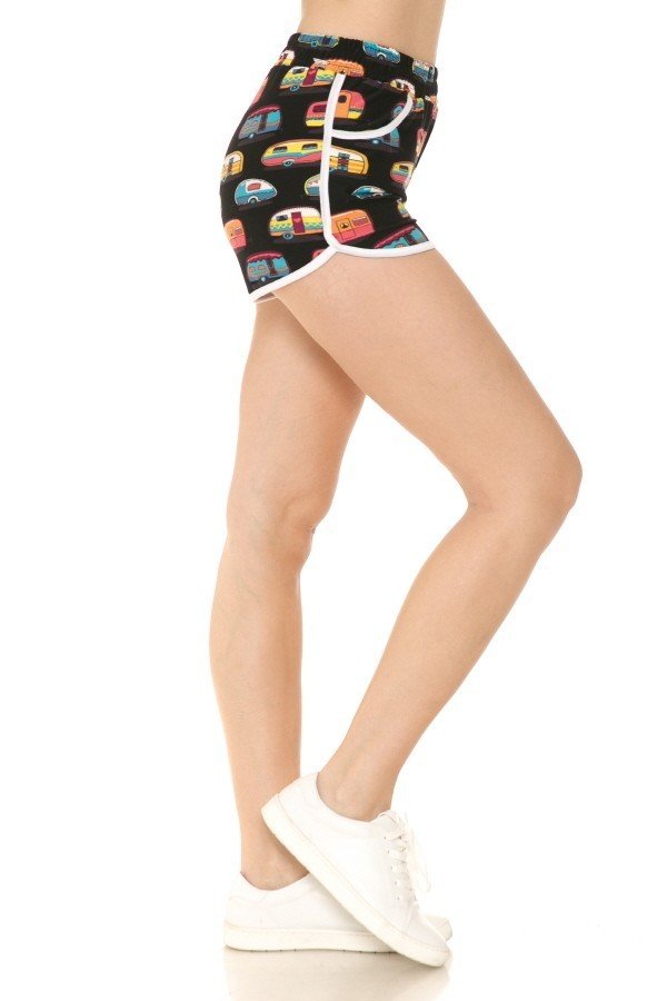 Camper Print Soft Lounge Shorts - Adult & Kids T-Shirts, Sweatshirts & Hoodies apparel design preview 2