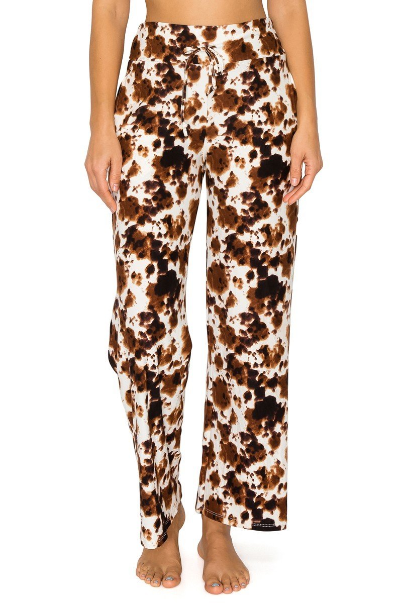 Brown Cow Print Comfortable Soft Lounge Pajama Pants - Adult & Kids T-Shirts, Sweatshirts & Hoodies apparel design preview 2