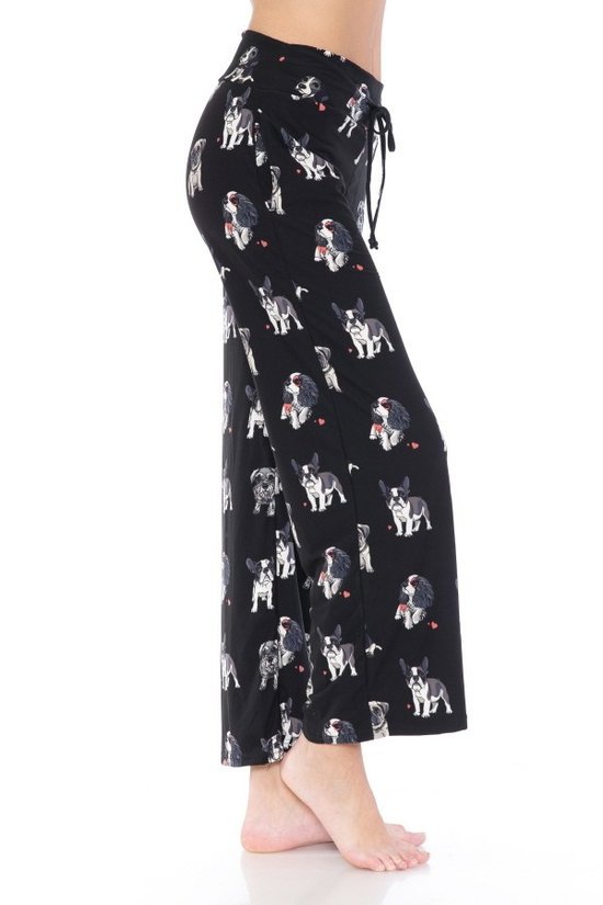 Dogs with Hearts Print Soft Lounge Pajama Pants - Adult & Kids T-Shirts, Sweatshirts & Hoodies apparel design preview 1