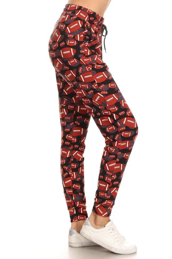 Football Print Soft Lounge Jogger Pants - Adult & Kids T-Shirts, Sweatshirts & Hoodies apparel design preview 2